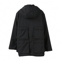 Matte Hooded Jacket Quick-Drying Jacket with Pockets Casual Outerwear Loose Fit for Commuting, Travel