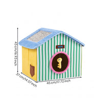 Foldable Feline House Cozy Pet Furniture Rope Accents