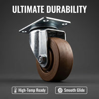 Heavy Duty Castor Wheels 5-inch Swivel Castor for Ovens, Industrial Equipment, High Temperature Resistant, Heat Resistant Nylon, Easy Installation