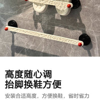 卫生间置物架免打孔浴室拖鞋架厕所壁挂鞋子收纳神器沥水拖鞋挂架 ❤多巴胺拖鞋架❤双人款+双人款