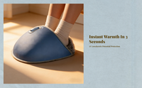 USB foot warmer, fast heat, adjustable.