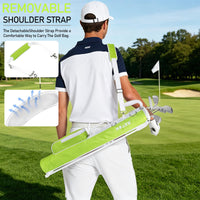 Golf Stand Bag with Double Compartments, Plastic, for Golf Training