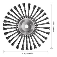 Wire Brush Weeder Wheel Rust Removal Power Tool Part Heavy Duty for Driveway
