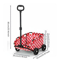 Foldable Pet Stroller Breathable Mesh Lightweight Pet Carrier Safety Rope