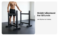Multi-Functional Adjustable Squat Rack Heavy-Duty Steel Frame Adjustable Bench Press Rack 500kg Load Capacity Barbell Squat Stand Stable Base for Home Gym Users, Weightlifters, Bodybuilders