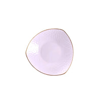 Gold Trimmed Ceramic Triangle Plate, Bone China