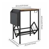 CD Holder Stand Metal Frame Music Storage Table Space Saving Turntable Cart for Living Room, Bedroom