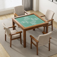 实木麻将桌手搓牌桌简易象棋扑克棋牌桌适老人休闲棋牌室四方桌子