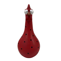 Long Neck Chicken Figurine Vase Farmhouse Charm Colorful Chicken Figurine Vase Indoor and Outdoor Use Cockerel Planter for Living Room