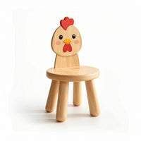 Sturdy Stool with Backrest Low-Height Kids Stool Child-Friendly Furniture Wooden for Playroom