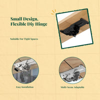 Automatic Locking Folding Hinge, sturdyDuty Stainless Steel, Stable Connection for Furniture Surface, Extension Support Bracket