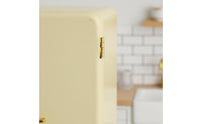 Miniature Refrigerator Realistic Details Doll Kitchen Refrigerator Handmade Retro Metal Mini Fridge for Children, Hobbyists