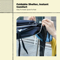 Waterproof scooter cover with sun shield