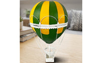 Metal Hot Air Balloon Ornament Artisanal Hot Air Balloon Decoration Painted Hanging Ornament Large for Decorators, Photographers, Taverns, Shop Panes, Studios