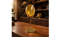 Hat Display Head Detachable Design Hairpiece Stand Gold Finish