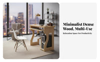 Desk with Storage Shelves sturdy Wood Computer Table Space Saving for Students