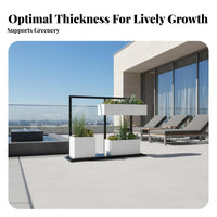 Rectangular Trough Planter Anti-Rust Rectangular Plant Pot Configurable Design Modern and Design for Homeowners, Gardeners