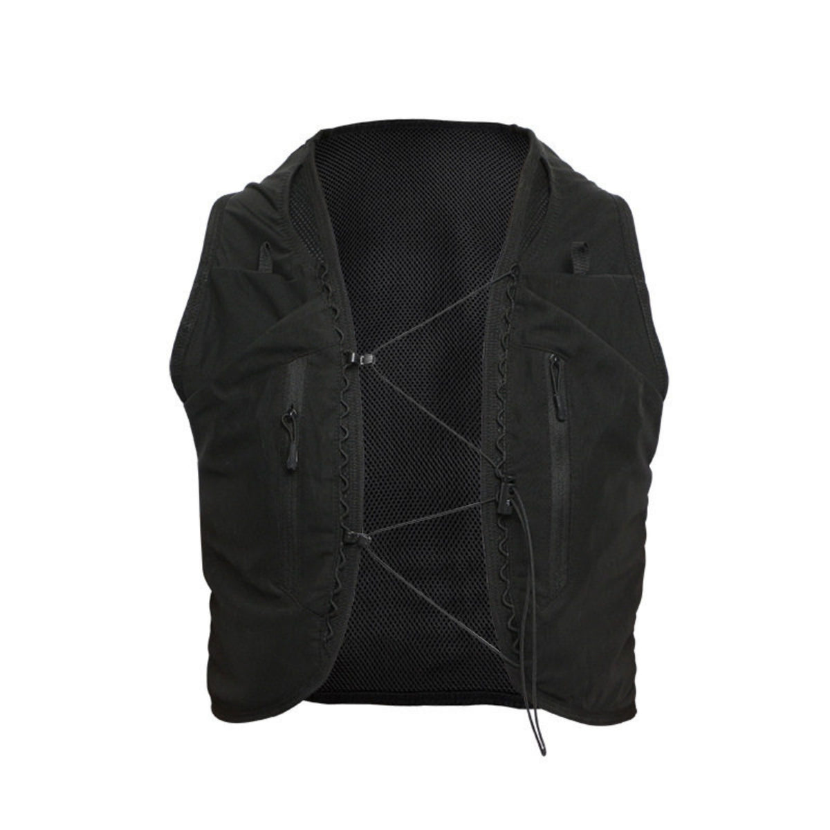 Water-Carrying Vest Backpack Front   Water-Carrying Vest Backpack Zippered Pockets Sports Gear for Long-Distance Running, Hiking, Biking