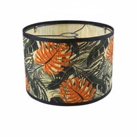 Bamboo Lamp Shade Softens Light Tropical Print Lamp Shade Fade Resistant