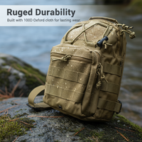 LEGAO Lure Fishing Crossbody Bag Multi-functional Chest Pack for Cycling Camping Outdoor Sports