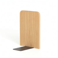 Wooden Bookend with Metal Base Minimalist Book Stoppers Compact for Students