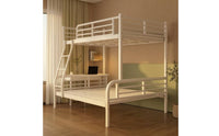 Space-Saving Double-Deck Bed Frame Heavy Duty Metal Bunk Bed Compact Furniture Long-Lasting for Dorm Room