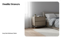 2-Drawer Minimalist Nightstand Waterproof and Stain-Proof for Homeowners, Adults