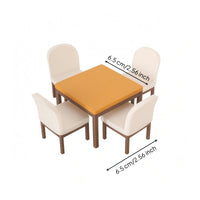 5 Pieces Dollhouse Dining Room Set Easy to Display for Pretend Play