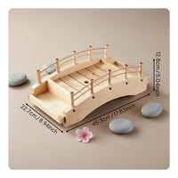 Sushi Bridge Platter Japanese Design Wooden Arch Plate for Chefs