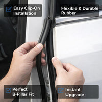 Flexible Car Seal Strip, Universal Rubber Seal Strip for Sedans, Dustproof Car D #variant:B-pillar (0.8 meter * 2 pieces)