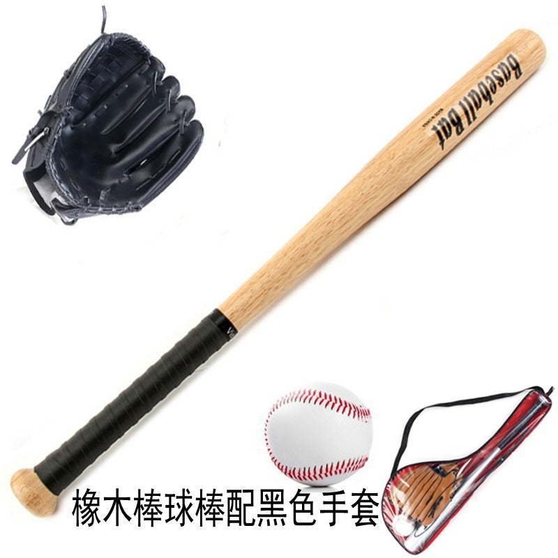 Black / Oak Wood Bat
