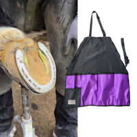 马术围裙工作服马房专用防污耐磨紫黑拼色口袋马具装备马房围裙