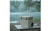 Telescoping Hard Shell Cooler with Wheels Insulated Rolling Cooler Large-Capacity Ice Chest with Wheels Portable for Camping