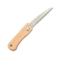 Mini Folding Hand Saw with Wooden Handle, Portable, Fine Teeth, for Outdoor and Wood Cutting
