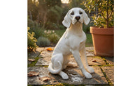 Labrador Sculpture Detailed Coat Texture Sitting Dog Figurine Decorative Garden Decoration for Home