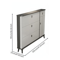 Tip-out Footwear Storage Unit Space-Saving Design Flip Drawer Footwear Storage Unit Modern Design for Apartment Dwellers, Homeowners, Hallway, Mudroom