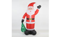 Inflatable Santa with Sack Outdoor Inflated Santa Yard Decoration Standing Tall for Storefront, Party Entrance
