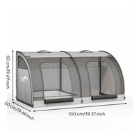 Pets Travel Dog Crates with Waste Tray Breathable Foldable Dog Crates Secure Car Kennel for Camping