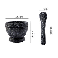 Garlic Mortar and Pestle Easy to Clean Garlic Masher Bowl Manual Granite Mortar Set