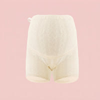 Maternity Underwear High Waist Postpartum with Lace Trim for C Section, Breathable Anti Chafing Shorts for Women Under Dresses
