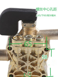 金色镀铜泵头总成清洗机配件通用微动开关自停泵盖泵体洗车机黑猫
