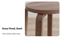 Round Stacking Stool Sturdy Construction Stackable Wooden Stool Versatile Use