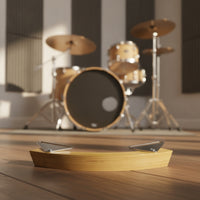 Percussion Wood Block with Brackets Solid Hardwood Mountable Wood Block Low-Profile for Studio