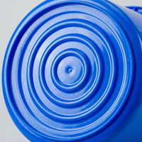 Large Blue Bucket, Round PP Container with Reinforced Handles, Household Water Storage Barrel, Indus - Image 6