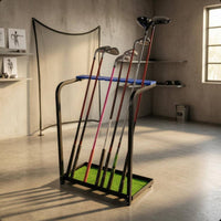 Golf Club Storage Steel Construction Frame Golf Club Display Stand Floor Standing Athletic Gear for Practice Range