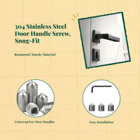Stainless Steel Door Lock Screw, Hex Head Pointed Set Screw, Universal Hardware Accessory for Handle Repair, Easy Installation