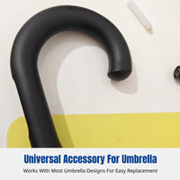Universal Umbrella Handle Replacement, Curved or Straight Grip, Fits 14mm/10mm/8mm Shafts, Sports Umbrella Accessory
