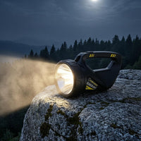 Digital Display Rechargeable LED Searchlight Carry Handle Handheld LED Searchlight Long Range Handheld Beam Light Super Bright