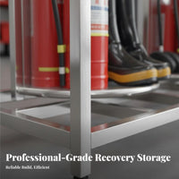 Stainless Steel Firefighter Uniform Stand Quick Access Design Firefighter Turnout Gear Rack Heavy-Duty Construction Double-Sided Emergency Gear Rack