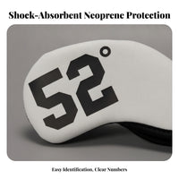 Numbered Golf Iron Head Cover | Compact Low-Profile Design, Easy-to-pull-over profile, Golf Club Head Cover, for Driving Range